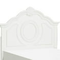 thumbnail image 4 of Lilya Traditional Full Size Bed, Bead Molding and Shell Motif, Crisp White- Saltoro Sherpi, 4 of 5