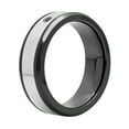 thumbnail image 2 of Men's Black Diamond Accent Black and White Stainless Steel Ring, 8mm, 2 of 4