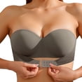 thumbnail image 2 of Kureaily Women's Thin Vest Soft Support Large Chest Small Half Fixed Cup Breathable Bra Full Coverage Bras, 2 of 5