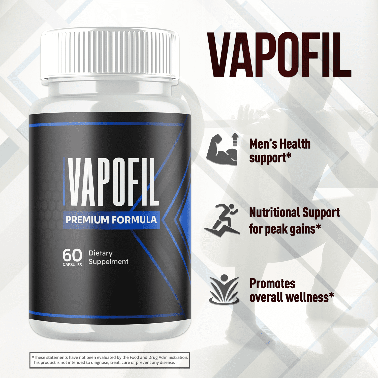 Vapofil Advanced Formula Pills All Natural Vitamin Supplement 180 Capsules