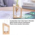 thumbnail image 2 of Crystal Glass Test Tube Vase in Wooden Stand Flower Pots for Hydroponic Plants Home Garden Decoratio, 2 of 5