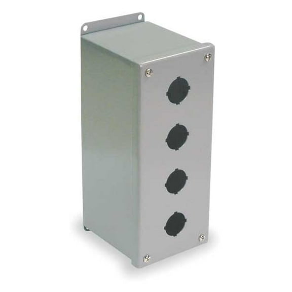 Wiegmann Pushbutton Enclosure,30mm,4 Holes,Steel PBXD4