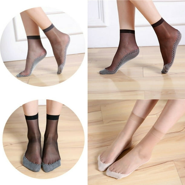 Fashion Womens Ultra-thin Elastic Silky Short Silk Casual Summer Ankle Socks