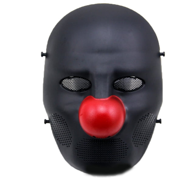 Máscara de cosplay de payaso negro para Halloween, accesorios de plástico