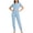 Blue#1, variant on Titcea Scrubs for Women Set Stretch Soft Short Sleeve Top and Tapered Work Pants Solid Lightweight Breathable Nurse Uniform Scrub Sets