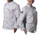 thumbnail image 1 of Billuyoard Chaqueta de Chef Unisex-Adulto de manga larga telas mejoradas transpirable absorbente de sudor uniforme de cocina antiincrustante para Herramientas y accesorios para hornear Blanco 3XL Billuyoard HA012106-05, 1 of 6