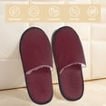 thumbnail image 2 of Fotbe Maroon Pantuflas Peludas para Mujer con Estampado, Zapatillas de Peluche, Zapatos de Invierno para Casa, Uso Interior y Exterior-Medium, 2 of 8