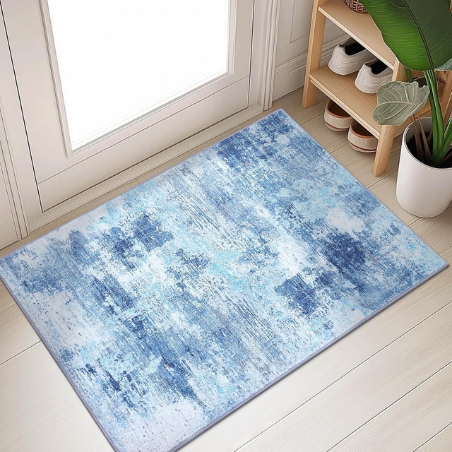 Modern Abstract Area Rugs for Living Room x Non Slip Machine Washable Rug Lightweight Low Pile Floor Carpet for Bedroom Dining Room Nursery Home Office Entryway Rugs Grey
