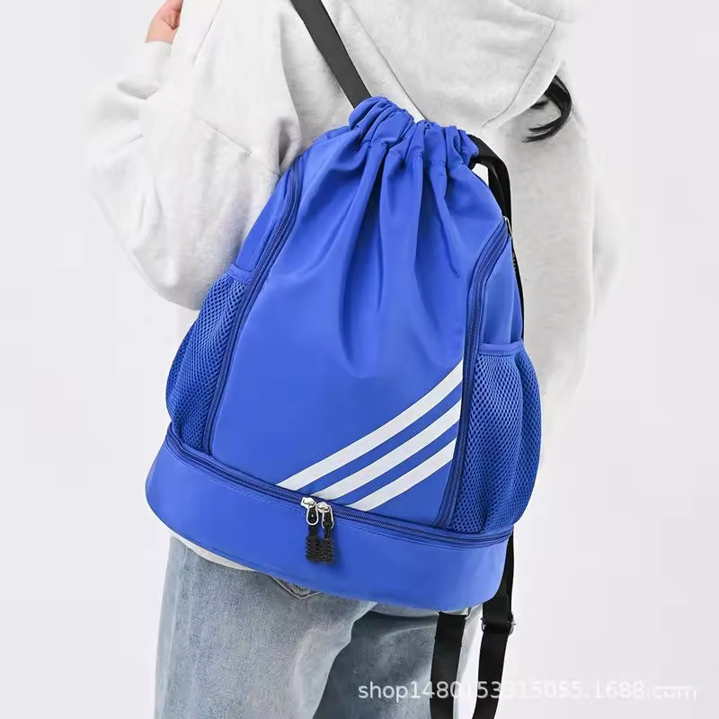 thumbnail image 3 of Mochila de gran capacidad para amantes de los deportes al aire libre, bolsa con cordón, bolsa de baloncesto, paquete de bolsillo, 3 of 5