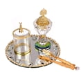 thumbnail image 1 of AMLESO Arabian Incense Burner Censer Ornament Metal Aureate Incense Holder with Storage, 1 of 8