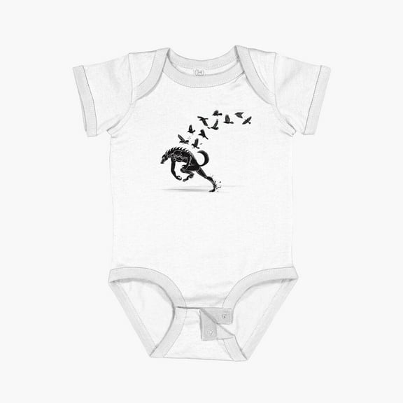 Bella Canvas Werewolf Running From Ravens Short Sleeve Baby One-Piece Newborn Gender Neutral Outfit, Baby Boy Or Girl Bodysuit, Birrthday Gifts