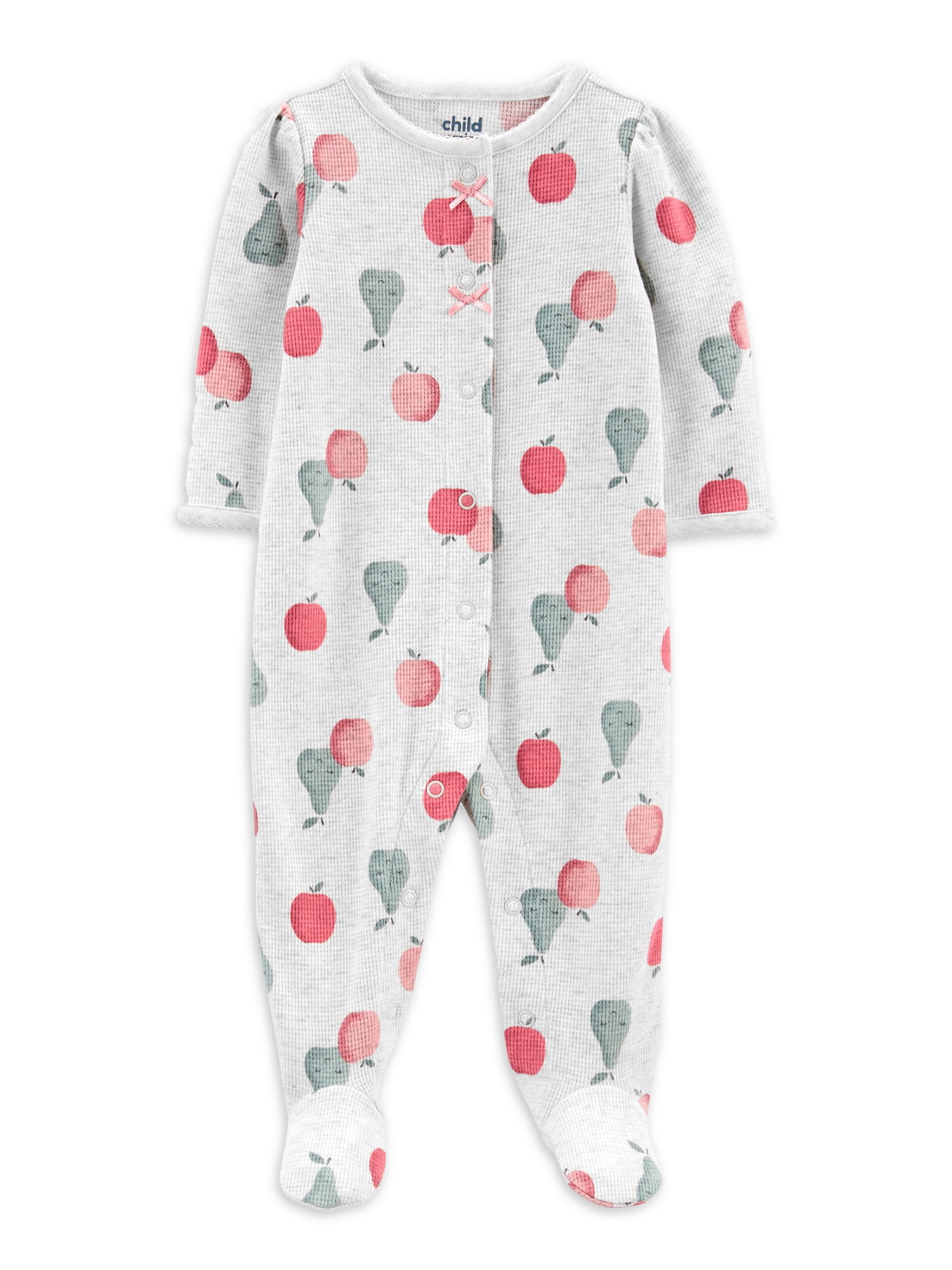 Details about   NWT Child of mine Preemie girl White with multi-colored Bunnies Sleep N Play 