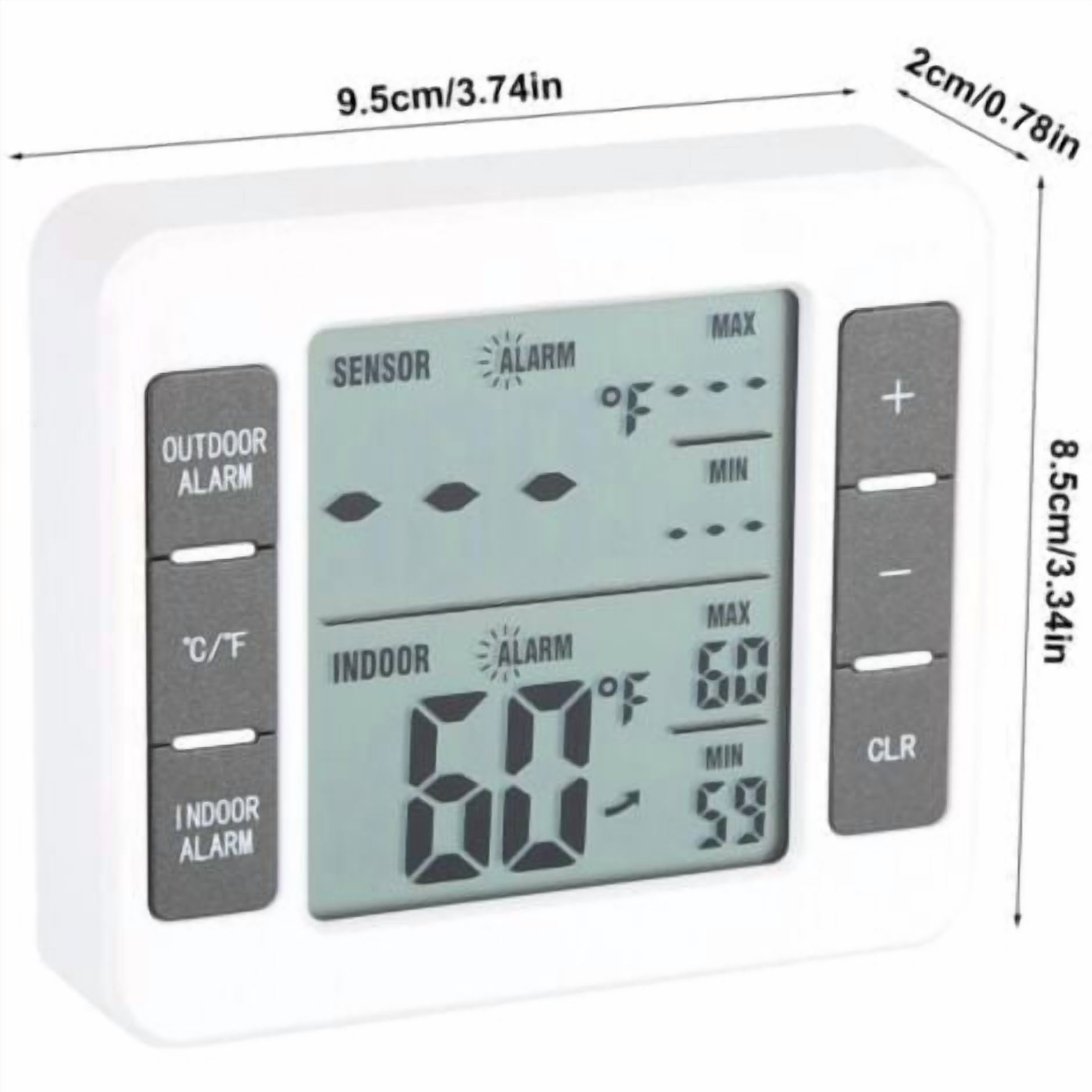 one for one Wireless Digital Freezer Thermometer Indoor/Outdoor Temperature Sensor with Audible Alarm