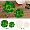 thumbnail image 4 of GZHJMY St. Patrick's Day Clover Round Trivets Pot Holders 2 Pcs, Heat Resistant Cotton Thread Weave Trivets for Hot Dishes, Cooking, Baking, Farmhouse, Kitchen Decor for Kitchen Pans Bowl Teapot, 4 of 7