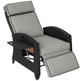 thumbnail image 1 of Outsunny Fauteuil Inclinable d'Extérieur avec Dossier Réglable, Coussin, Gris Pâle, 1 of 10