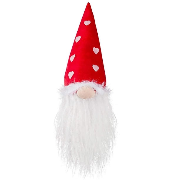Peluche De San Valentín, Muñeco Sin Rostro Con Parte Inferior Ponderada, Gnomos De Anciano Con Parches De Corazón, Sombreros Para Decoraciones Navideñas Para El Hogar Vogacara HA046981-01