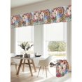 thumbnail image 6 of 2 Panels Boho Floral Valance for Windows, Spring Vintage Abstract Art Flowers Light Filtering Kitchen Curtains, Rod Pocket Window Treatment Curtain Valances for Living Room Bedroom, 54"x18", 6 of 9