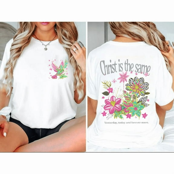 Christ Eternal Tee Christian T-Shirt Soft Short Sleeve Round Neck Cotton Comfort Fit Colors White Sizes S-5XL