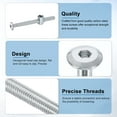 thumbnail image 4 of Uxcell 4 Paquete Tornillos para Marco de Cama, Tornillos de Cabeza Hexagonal M6 x 70mm, Tuercas de Barril, Tornillos para Cama Litera con Cabeza en Forma de Arroz y Llave para Sillas y Cunas, Plata, 4 of 6