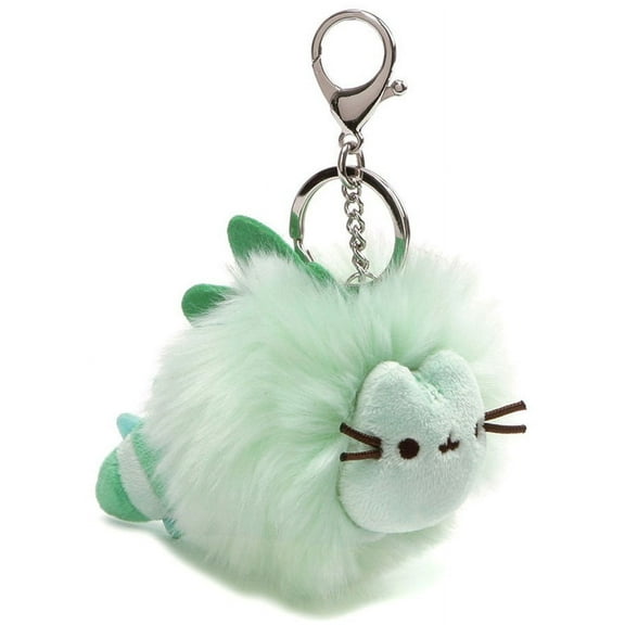 GUND Pusheen Deluxe Pusheenosaurus Dinosaur Plush Poof Keychain 4�, Green