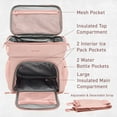 thumbnail image 5 of Bentgo Prep Deluxe Multimeal Bag - Premium Insulation with Water-Resistant Exterior & Interior, Holds 5 Meals, Keeps Meals Warm or Cool for up to 8 Hrs - Great for All Day Meal Prep (Blush), 5 of 7