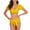 Yellow, variant on Babysbule Swimsuits for Women Women's Swimwear Two Piece Bikini Set Puff Sleeves High Waist Swimsuit Swimsuit Bandeau Bikini Padded