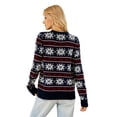 thumbnail image 5 of Inevnen Women's Ugly Christmas Sweaters Snowflake Reindeer Holiday Knit Xmas Sweater Pullover Tops, 5 of 8