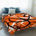 thumbnail image 4 of Orange Geometric Blanket Soft Cozy Warm Twin Blanket for Bed, Plush Fuzzy Flannel Fleece Blankets for Sofa, Black White Striped Abstract Lines Art Throw Blankets for Couch, Gifts for Men, 60"x80", 4 of 9