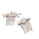thumbnail image 1 of Wedding Hair Comb Hair Side Comb Hair Comb Clip Handmade Pearl Bride Wedding Hair Side Comb Bridal Hair Clip Comb Set Wedding Hair Accessories Bridal, 1 of 4