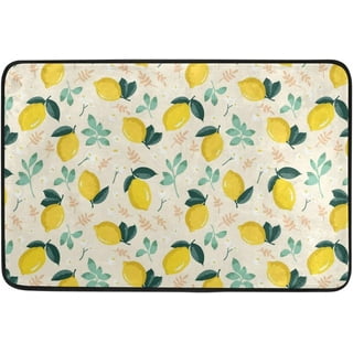 Non-slip Fruit Lemon Pattern Doormat For Indoor Entrance And Kitchen/bathroom  - Dirt Resistant And Soft On Feet - Temu