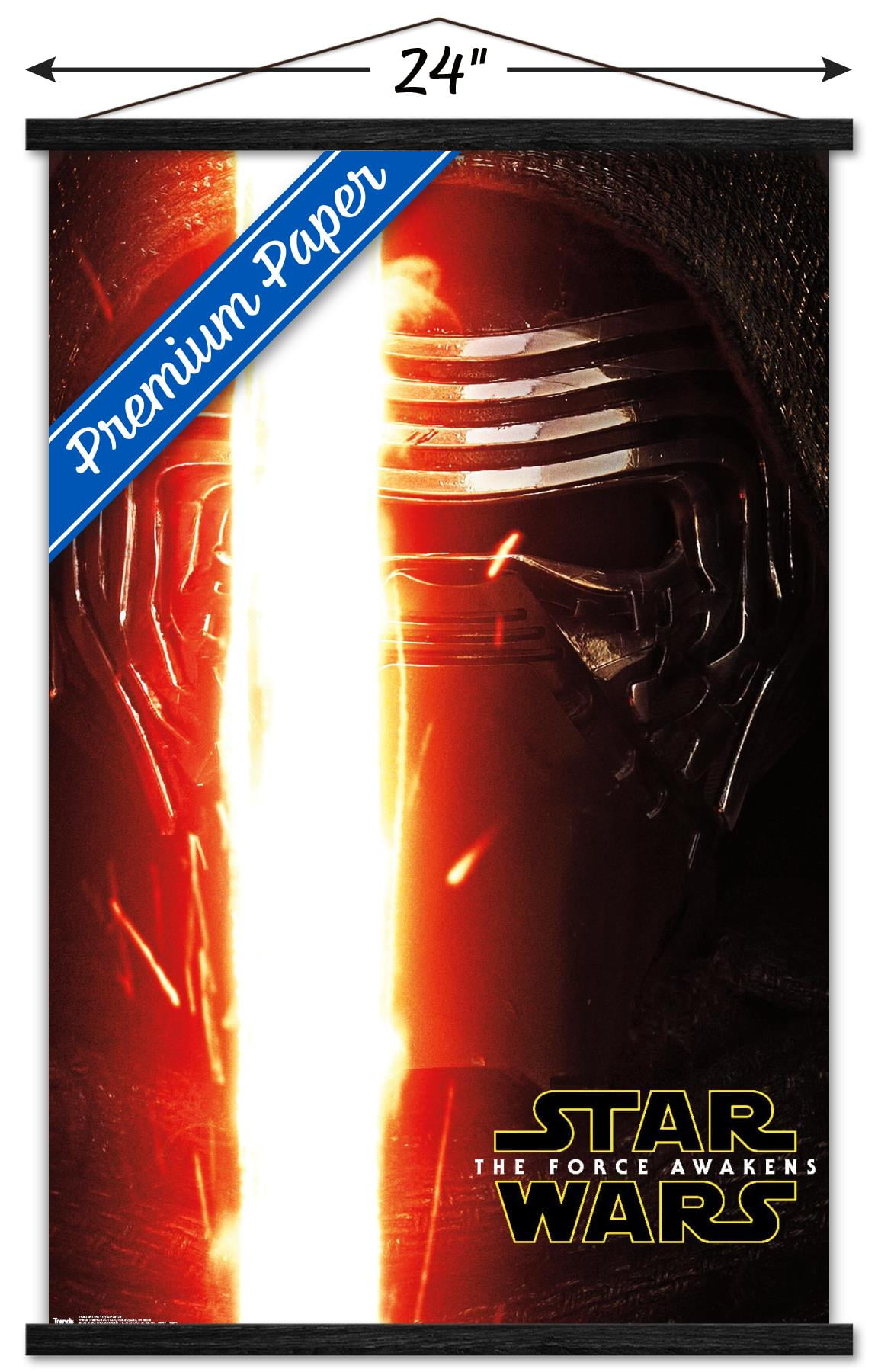 Star Wars: The Force Awakens - Kylo Portrait Wall Poster with Wooden Magnetic Frame, 22.375" x 34"