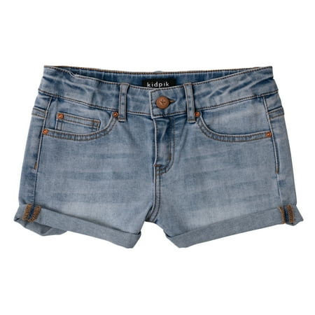 

KIDPIK Girls 5 Pocket Denim Cuffed Shorts Size: 2 - 16