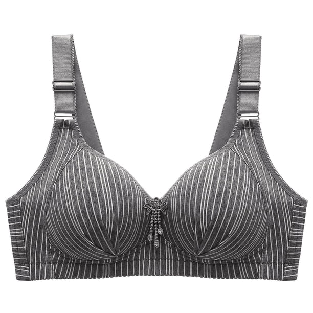 Gibobby Brasieres Comodos Para Mujer Sujetador sin de realce para mujer, soporte cómodo, sin sujetadores con aros, Bralette de alambre cómodo(Gris oscuro,36)