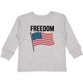 thumbnail image 3 of Inktastic Freedom American Flag Boys or Girls Long Sleeve Toddler T-Shirt, 3 of 5