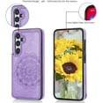 thumbnail image 5 of A15 5G Phone Case,Designed for Galaxy A15 5G Case Wallet with Card Holder,Mandala Emboss PU Leather with Kickstand Credit Card Slots Slim Flip Case for Samsung Galaxy A15 (Purple), 5 of 7