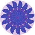 thumbnail image 1 of Ahgly Company Machine Washable Indoor Round Transitional Mauve Purple Area Rugs, 3' Round, 1 of 7