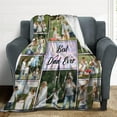 thumbnail image 6 of Custom Photo Blankets Using My Own Photos Personalized Throw Blanket with Pictures Text Customized Blanket for Adults Mom Dad Family Dog Kids Friends Lover Personalized Memorial Gift 60"x80", 6 of 6