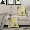 thumbnail image 2 of Dark Light Yellow Pillow Covers 20x20 Set of 2 Retro Sunflower Flowers Print Decorative Throw Pillows Outdoor Modern Art Floral Pillowcase Square Linen Cushion Case for Home Sofa Couch Bed, 2 of 6