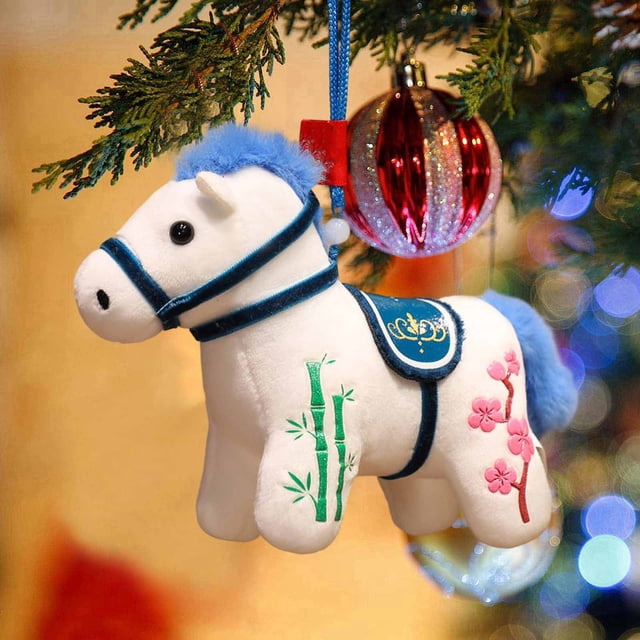 Adornos navideños, Adornos navideños, Adorno colgante de caballo para bebés, Llavero de caballo, Llavero de caballo para bolso, Llavero de caballo para niños, Muñeco de poni