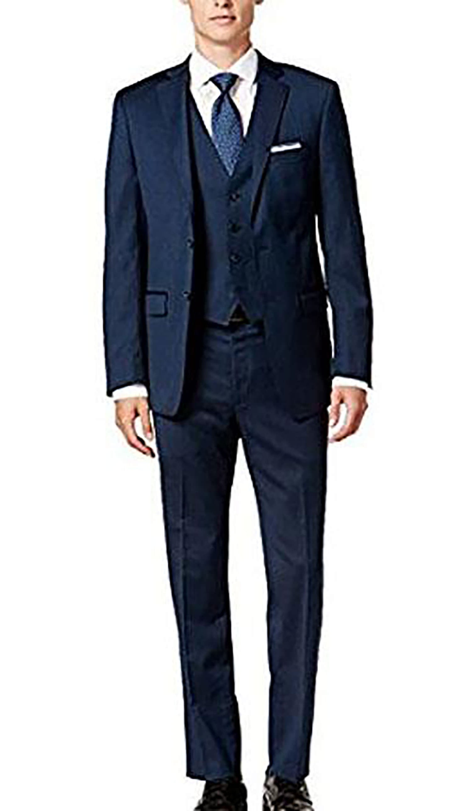 Alberto Nardoni Midnight Blue Suit Slim Skinny European Fit Vested