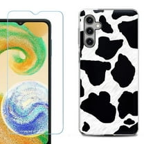 For Samsung Galaxy A16 5G Phone Case Cover, Shockproof Case with Tempered Glass Screen Protector, by OneToughShield - Cow Skin Design