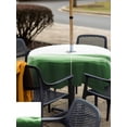 thumbnail image 6 of Square Outdoor Tablecloth with Umbrella Hole Green Ombre Outside Table Cloth Waterproof Patio Table Cover Summer Minimalist Ocean Waves Zipper Tablecloths for Picnic Party Camping 60x60 Inch, 6 of 8
