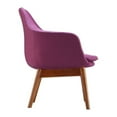 thumbnail image 4 of Manhattan Comfort Cronkite Accent Chair in Plum and Walnut (Set of 2), 4 of 6