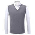 thumbnail image 7 of Atogsazn Mens V Neck Knitted Sweater Casual Sleeveless Vest Pullover Fall Winter Tank Tops Outerwear Gray M Fashion, 7 of 7