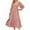 Pink, variant on RKSTN Long Sleeve Maxi Dress for Women Square Neck Casual Button Down Boho Floral Print Fall Long Dresses