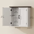 thumbnail image 3 of HOMCOM Bathroom Wall Cabinet, Farmhouse Medicine Cabinet, Distressed White, 3 of 10