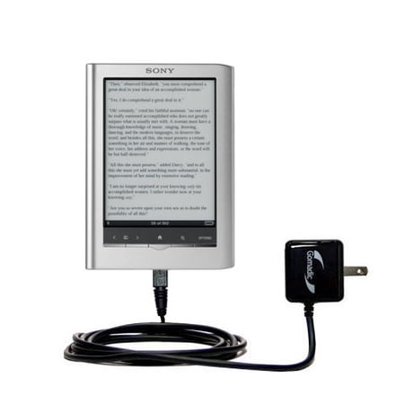 Gomadic Intelligent Compact AC Home Wall Charger suitable for the Sony PRS650 Reader Touch Edition