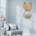 thumbnail image 4 of Wall Hanging Mirror Handmade Decorative Rabbit Ears Mirror for Home Decor, 4 of 9