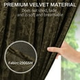 thumbnail image 3 of Lapalife Blackout Velvet Curtains, Scroll Floral Pattern Rod Pocket Thermal Insulated Velvet Curtain Drapes for Living Room, 2 Panels, 52"x 108", Dutch Cocoa, 3 of 9
