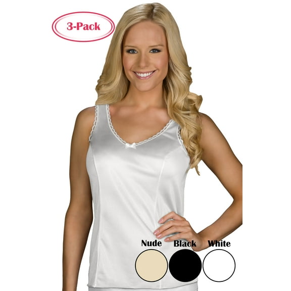 Velrose Lingerie Wide Strap Camisole, 3-Pack 2410/2410X-3PK